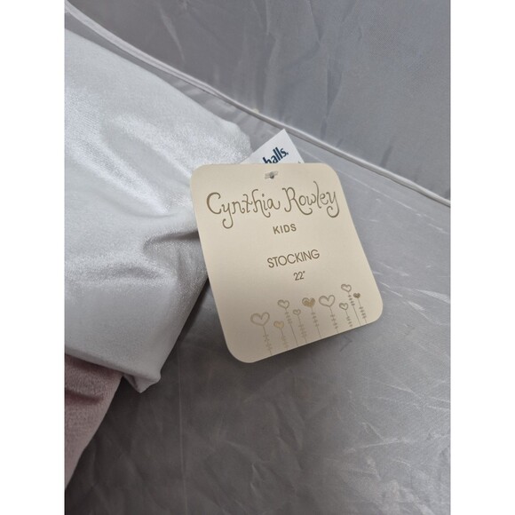 Cynthia Rowley Girls 22” Pink Velvet Ballerina Christmas Stocking Embroidered - Picture 2 of 5
